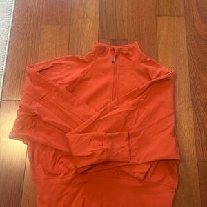 Lululemon Orange Quarter-Zip Pullover
